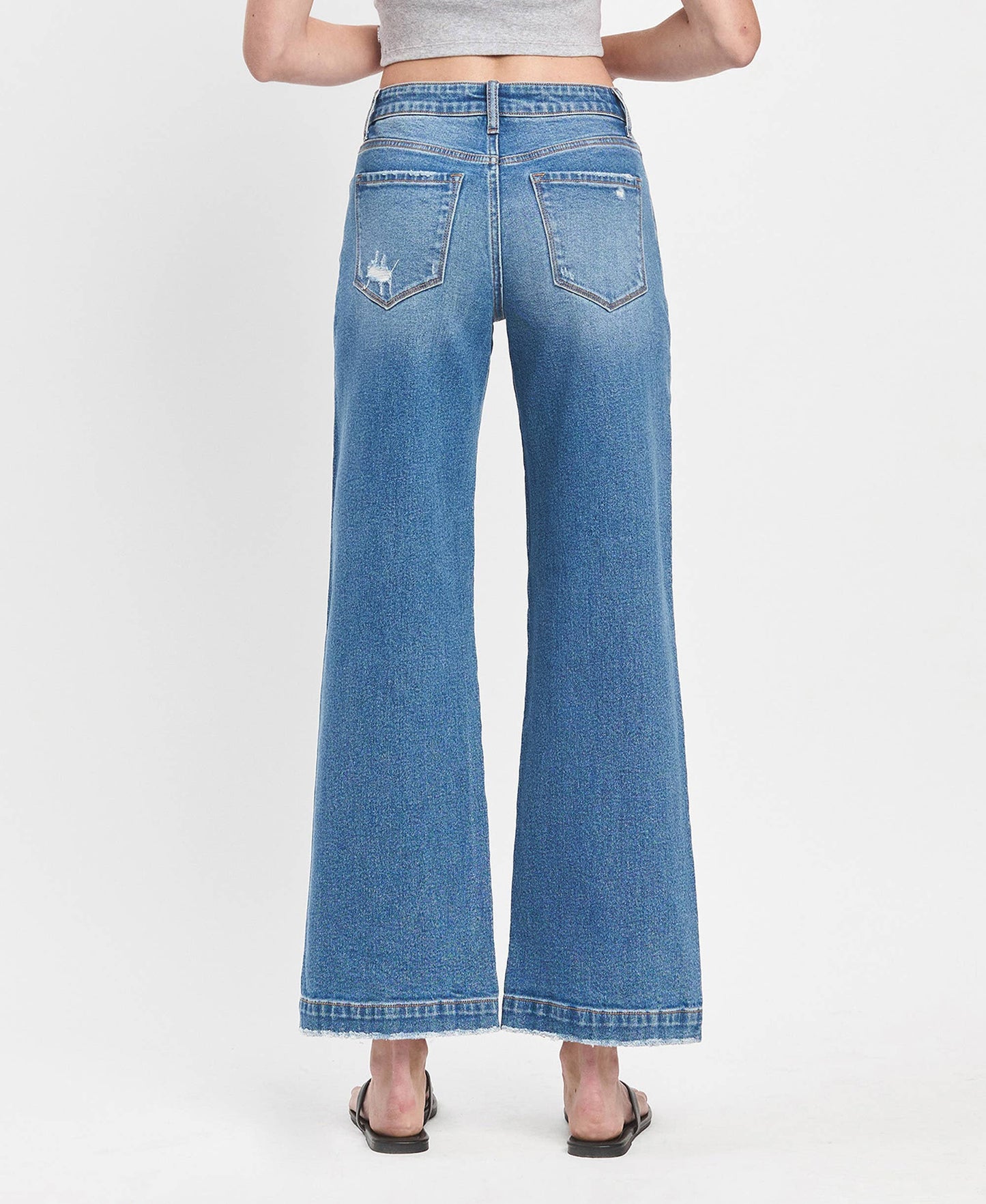 Lovervet by VERVET - HIGH RISE TROUSER WIDE JEANS