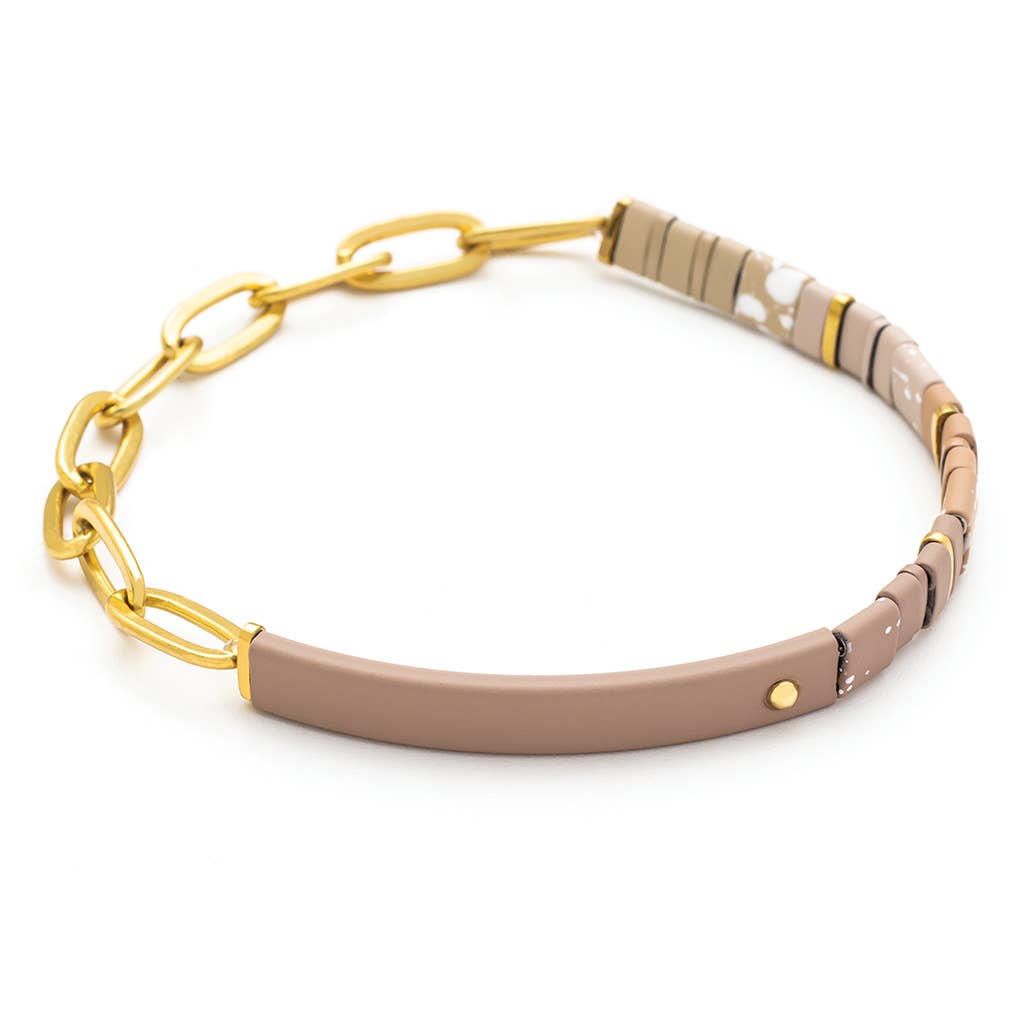 Scout Curated Wears - Good Karma Ombre w/Chain Bracelet - Gratitude Fawn/Gold