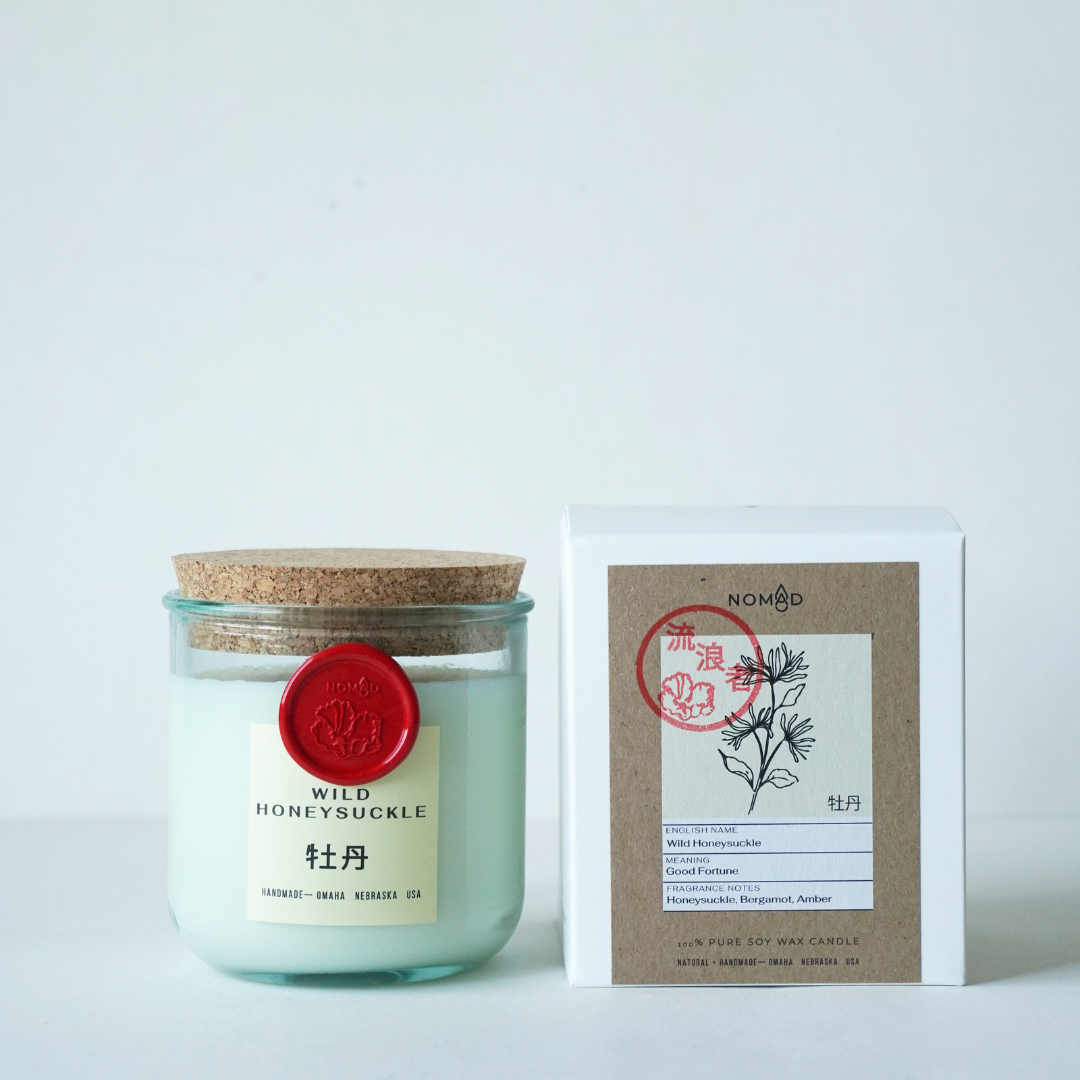 Nomad Wax Co. - Wild Honeysuckle Niwa Floral Candle - 10oz
