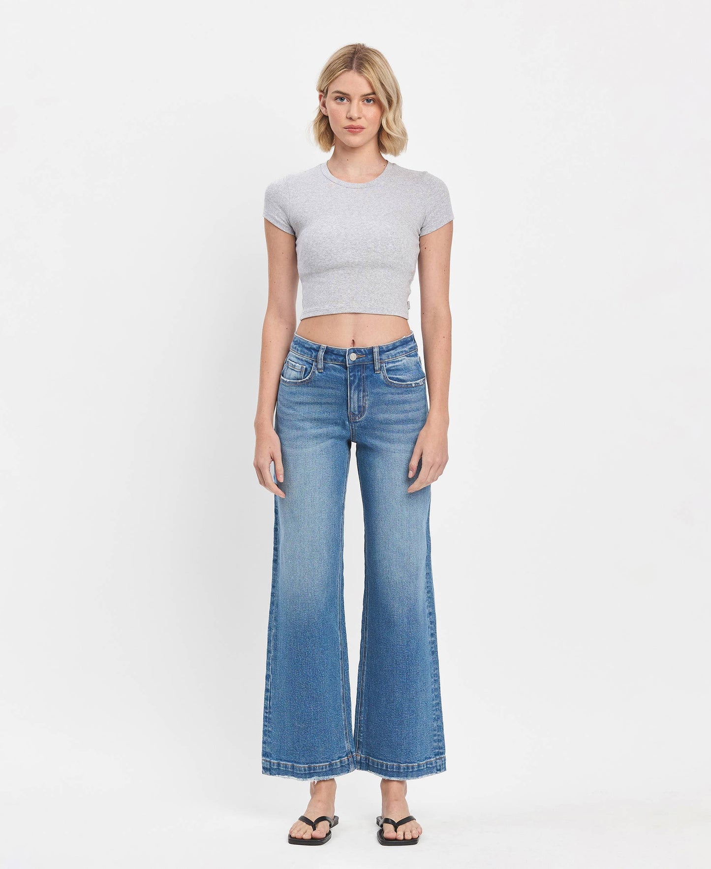 Lovervet by VERVET - HIGH RISE TROUSER WIDE JEANS