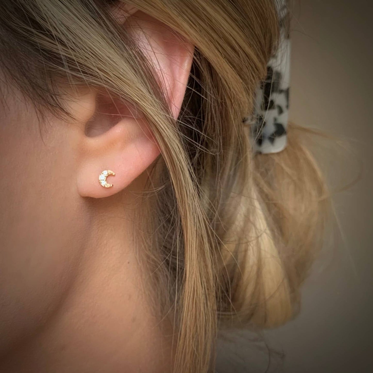 SALT by Sarah Curtis - STAR & MOON STUDS | gold | tiny & dainty stud earrings