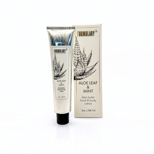 Formulary 55 - NEW Aloe Leaf & Mint  - Shea Butter Hand and Body Creme Tube