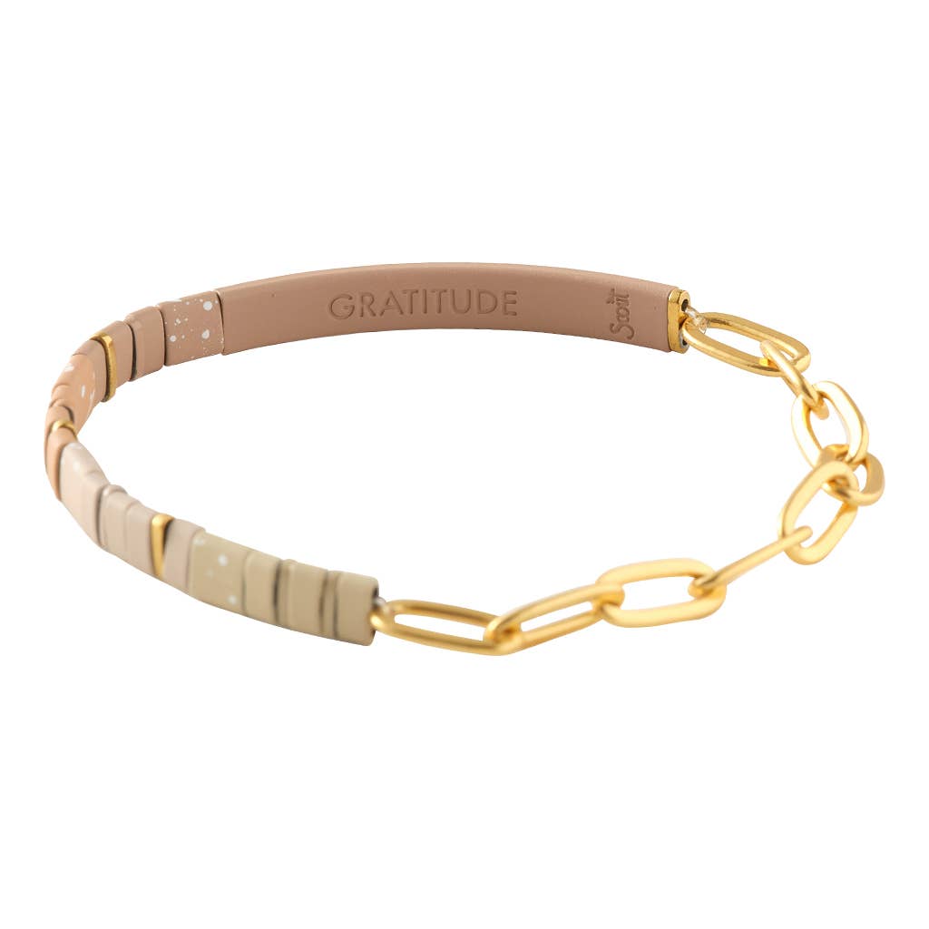 Scout Curated Wears - Good Karma Ombre w/Chain Bracelet - Gratitude Fawn/Gold