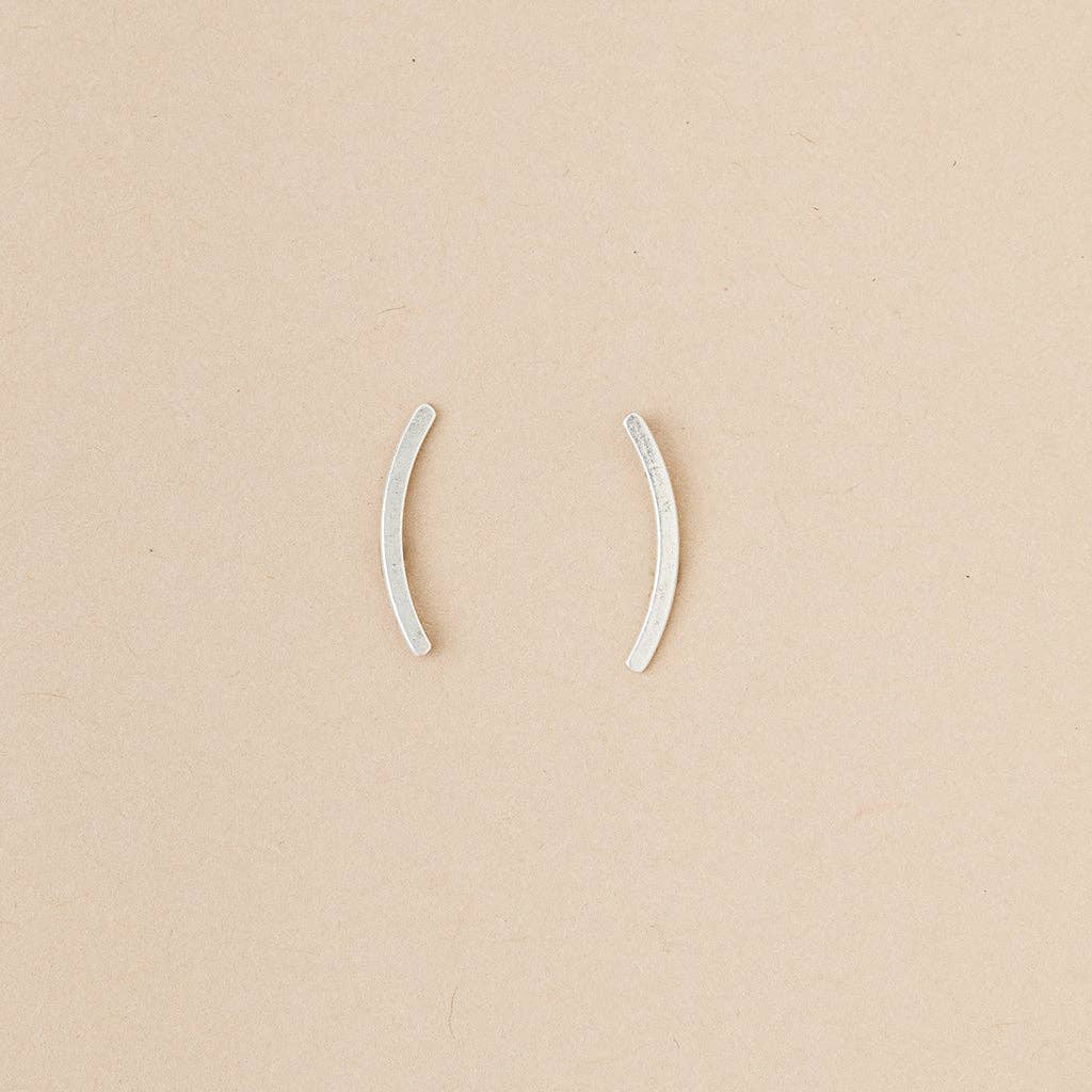Scout Curated Wears - Refined Earring Collection - Comet Curve/Sterling Silver