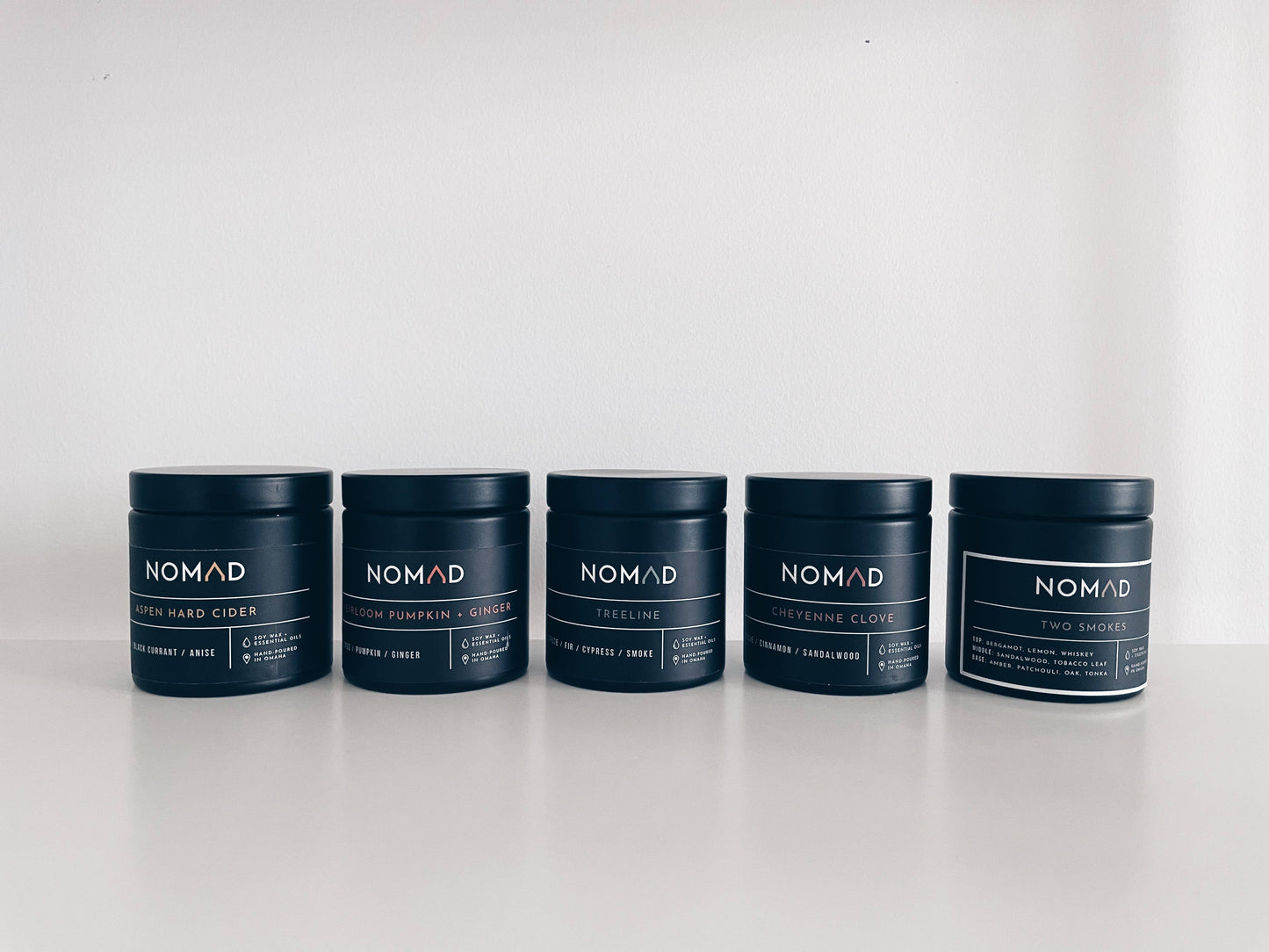 Nomad Wax Co. - Two Smokes Noir Fall/Winter Candle - 9oz Matte Black