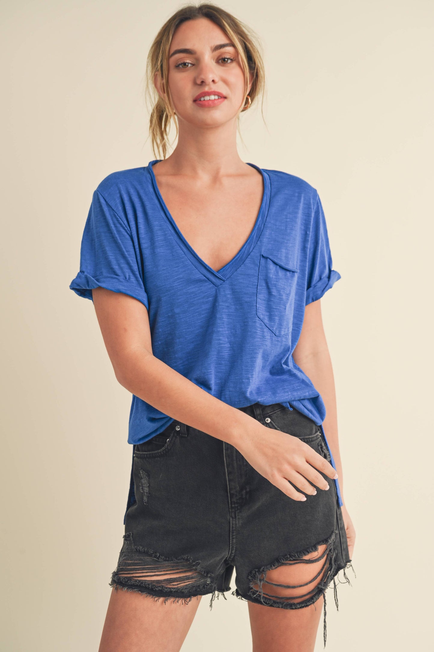 V-Neck Short Sleeve