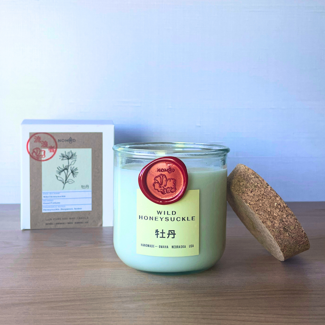 Nomad Wax Co. - Wild Honeysuckle Niwa Floral Candle - 10oz