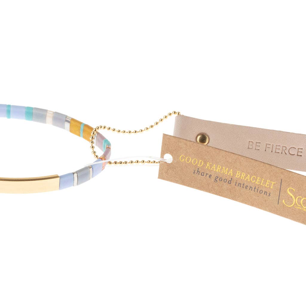 Scout Curated Wears - Good Karma Miyuki Bracelet | Be Fierce - Lavender/Gold