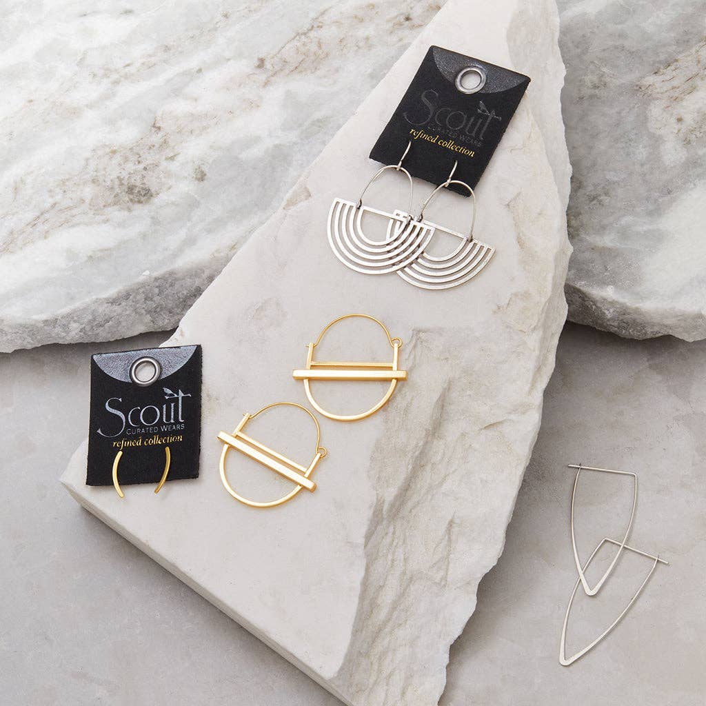 Scout Curated Wears - Refined Earring Collection - Comet Curve/Sterling Silver