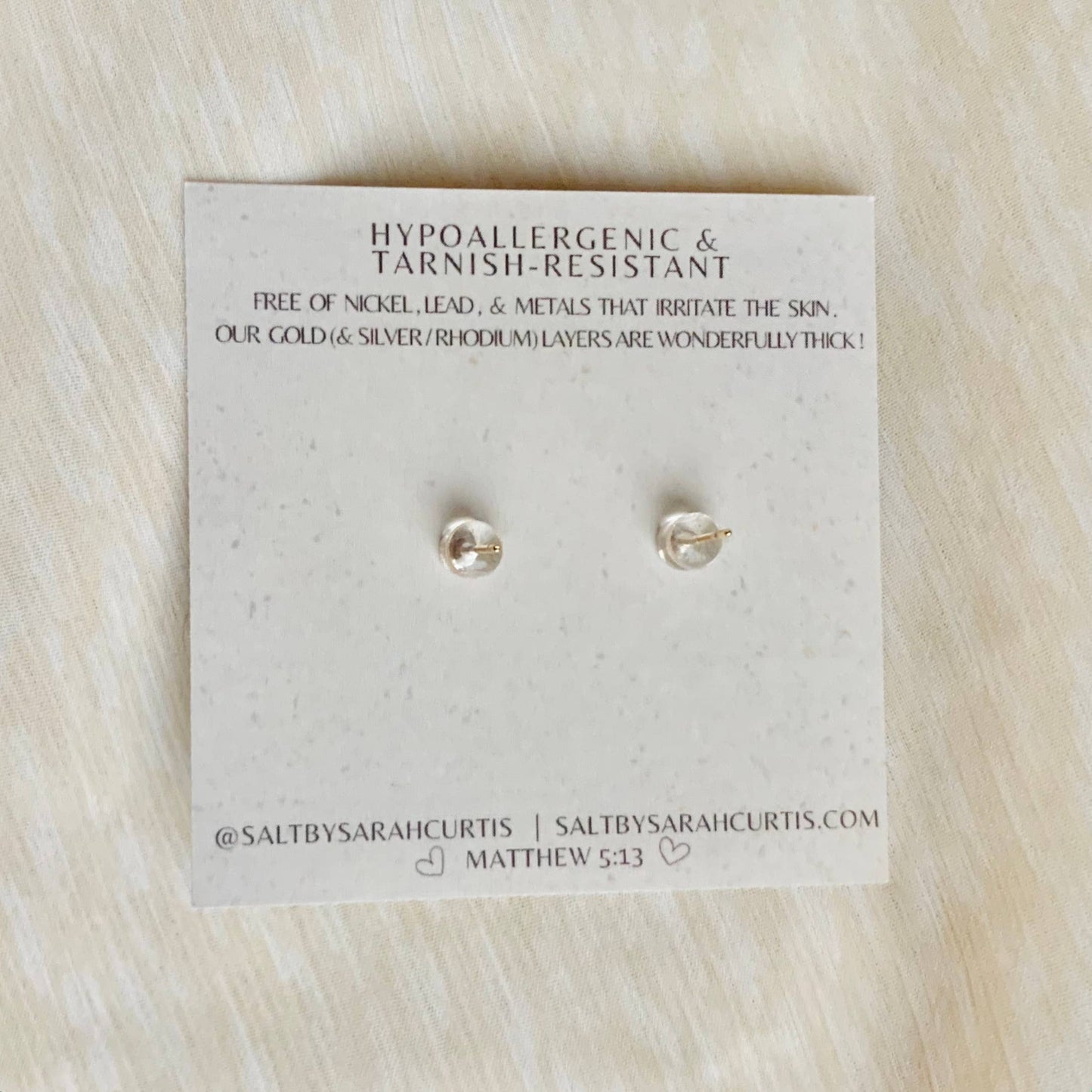 SALT by Sarah Curtis - STAR & MOON STUDS | gold | tiny & dainty stud earrings