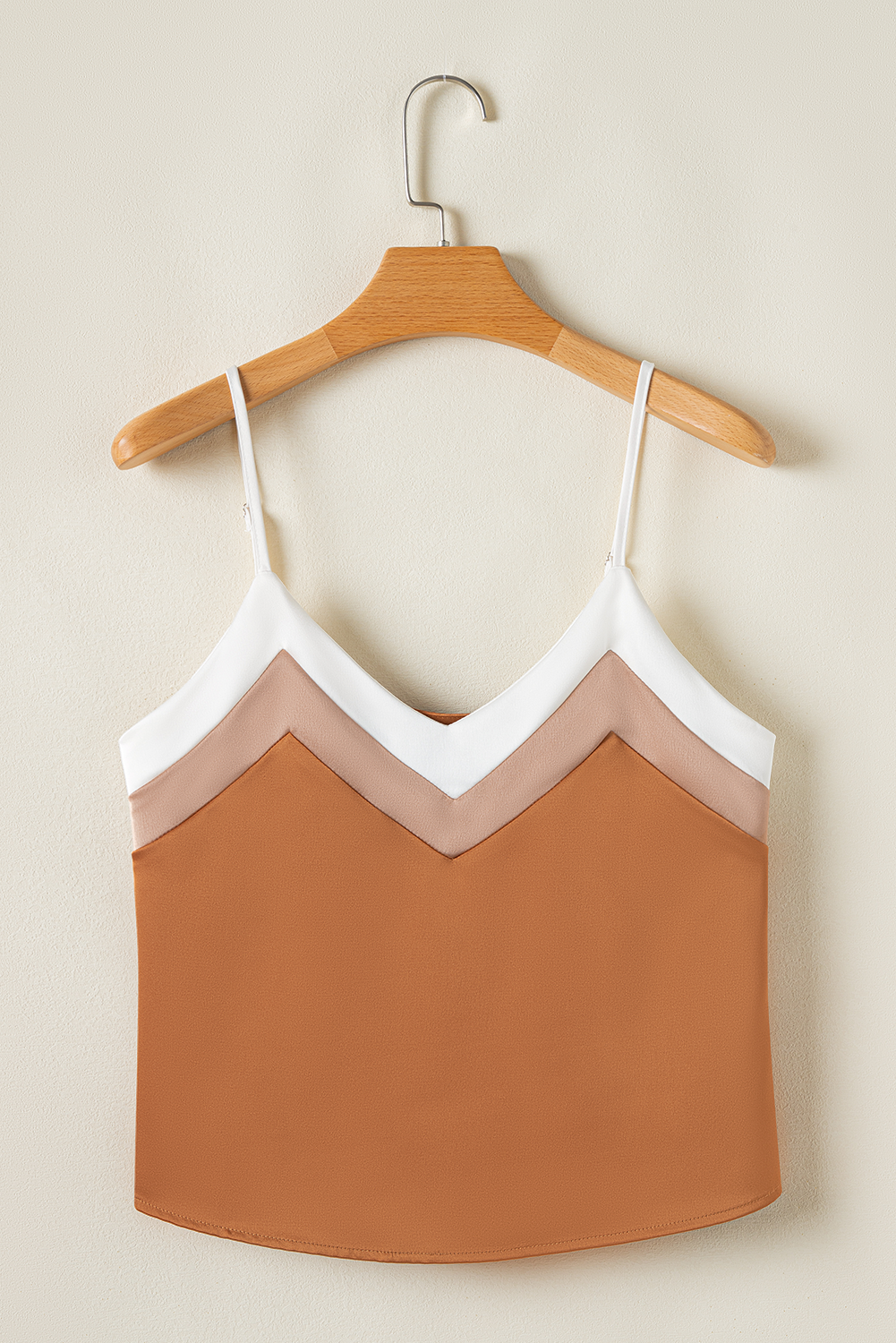 Color Block adjustable Straps Tank