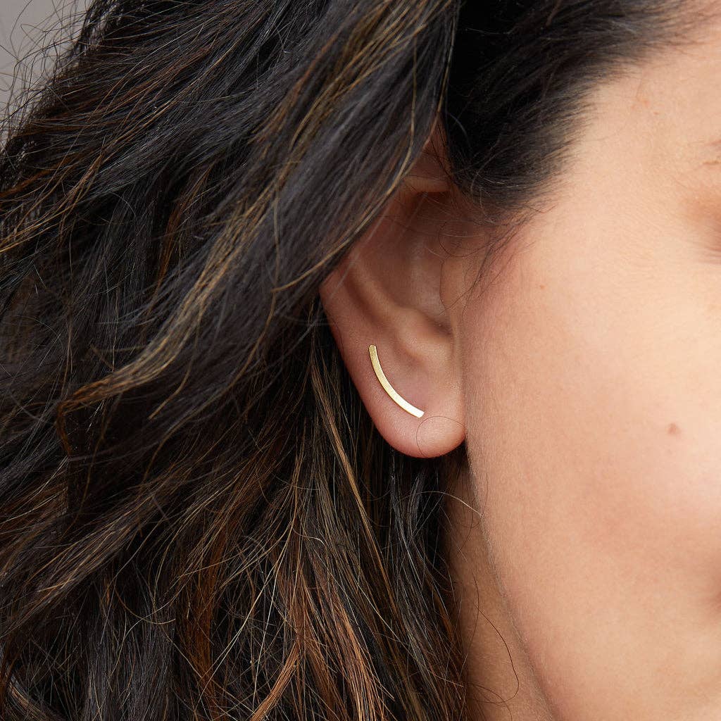 Scout Curated Wears - Refined Earring Collection - Comet Curve/Sterling Silver
