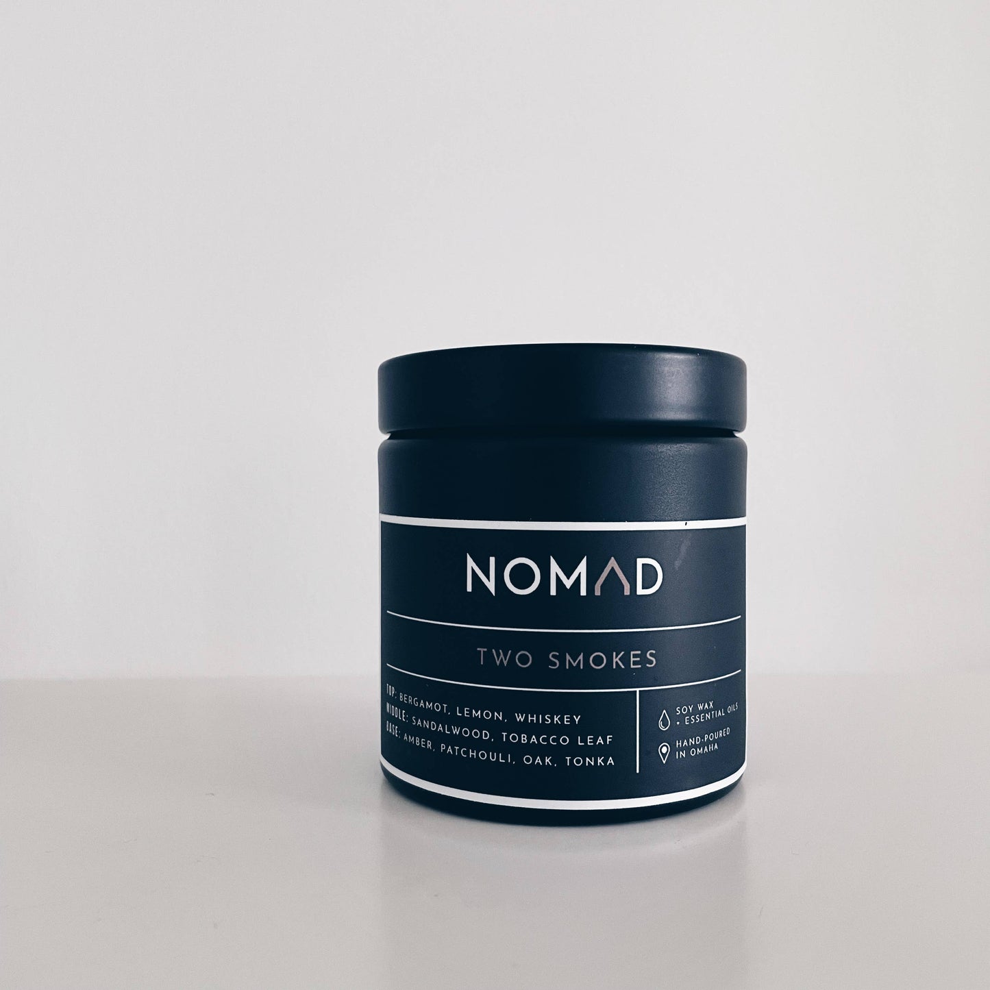 Nomad Wax Co. - Two Smokes Noir Fall/Winter Candle - 9oz Matte Black