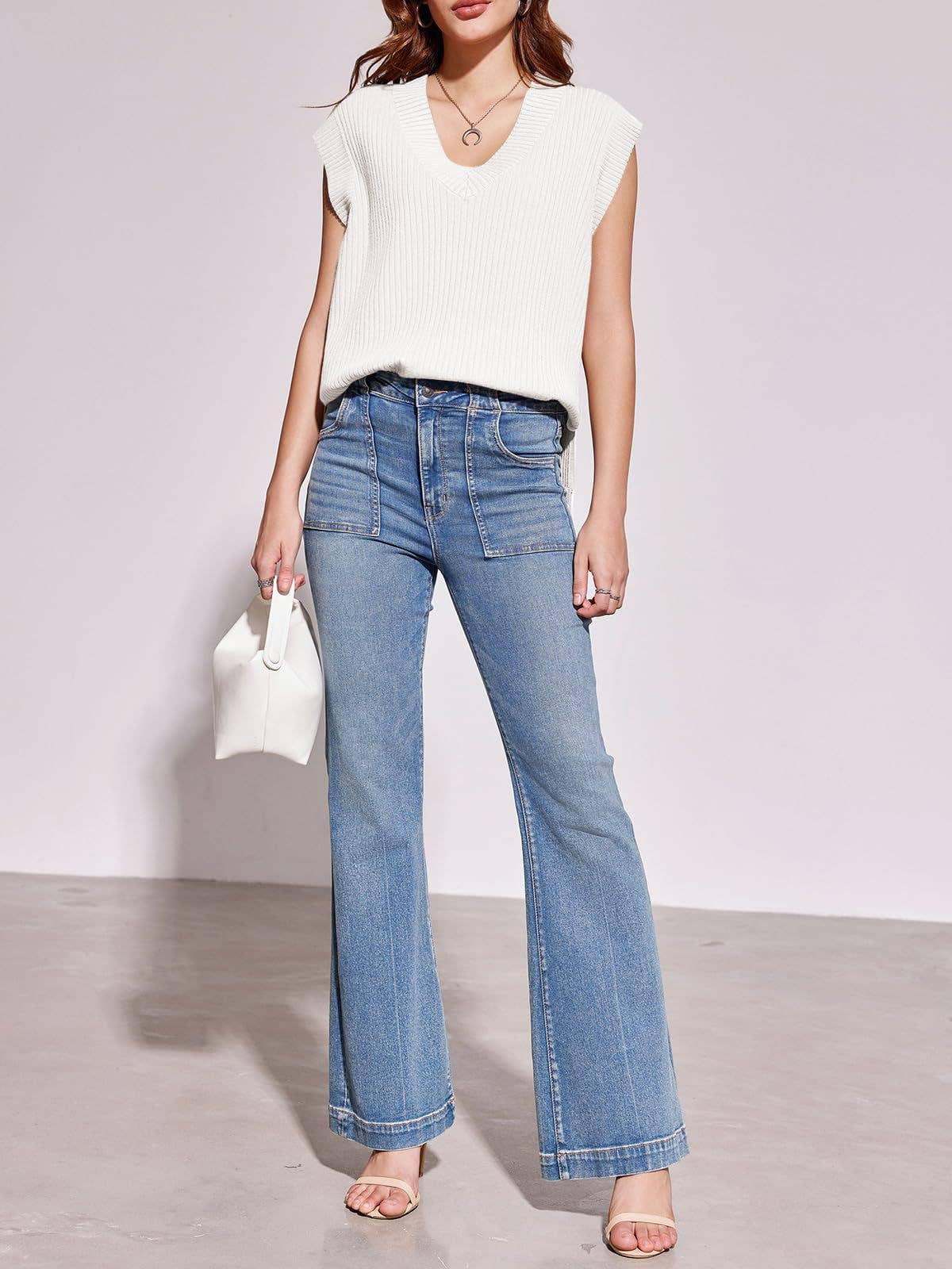 V-neck Sleeveless Sweater