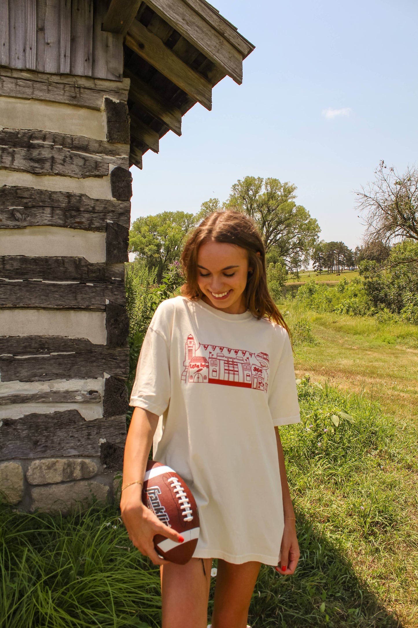 Raine Company - Nebraska Gameday Village Tee Ivory