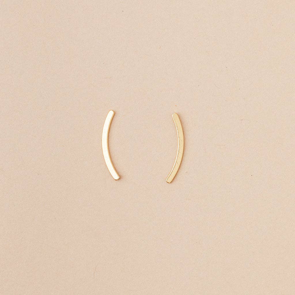 Scout Curated Wears - Refined Earring Collection - Comet Curve/Gold Vermeil