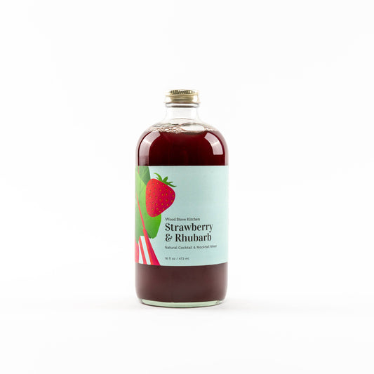 Wood Stove Kitchen - Strawberry-Rhubarb Cocktail and Mocktail Mixer, 16 fl