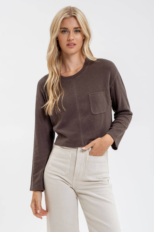 RIBBED KNIT TOP