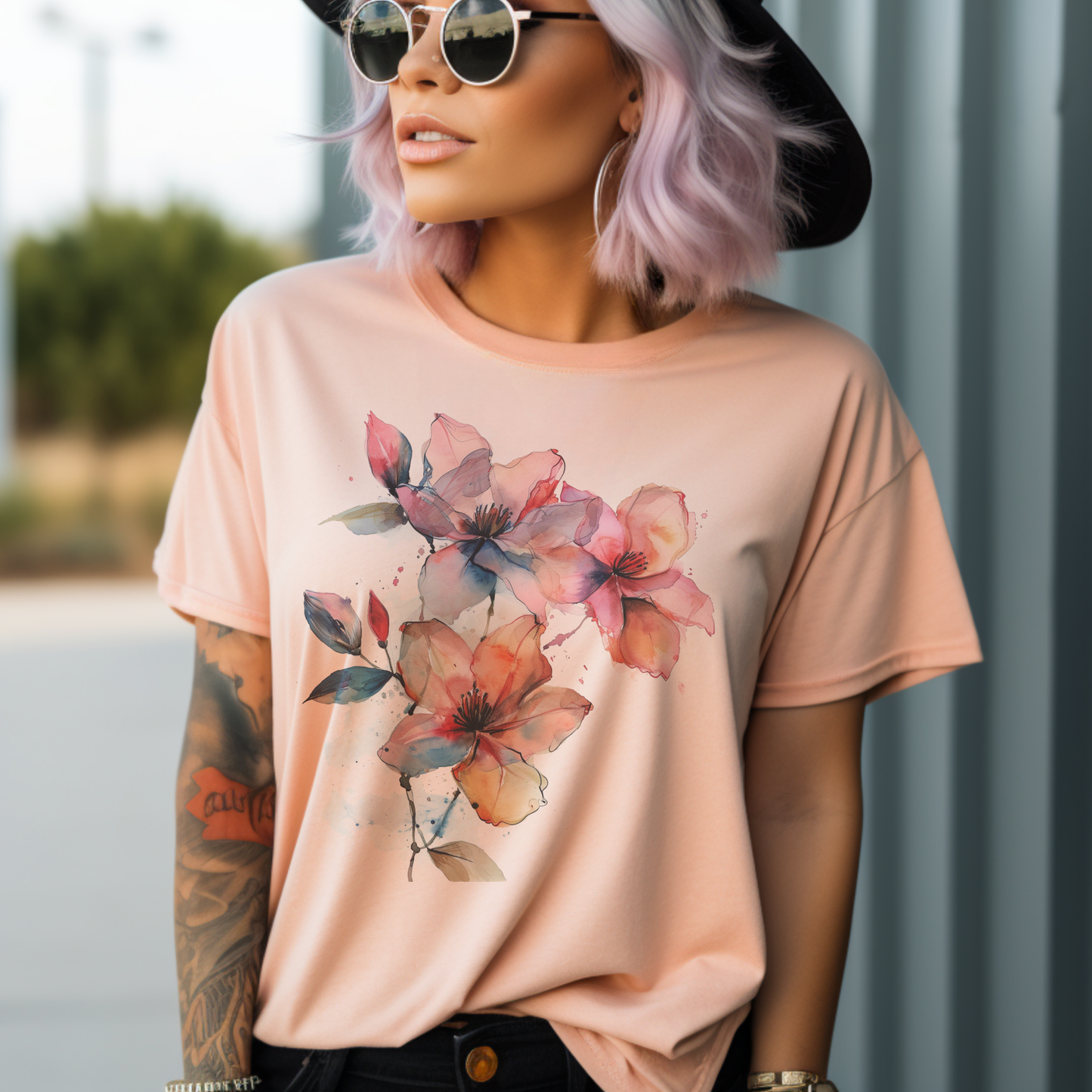 Flower Watercolor Tee