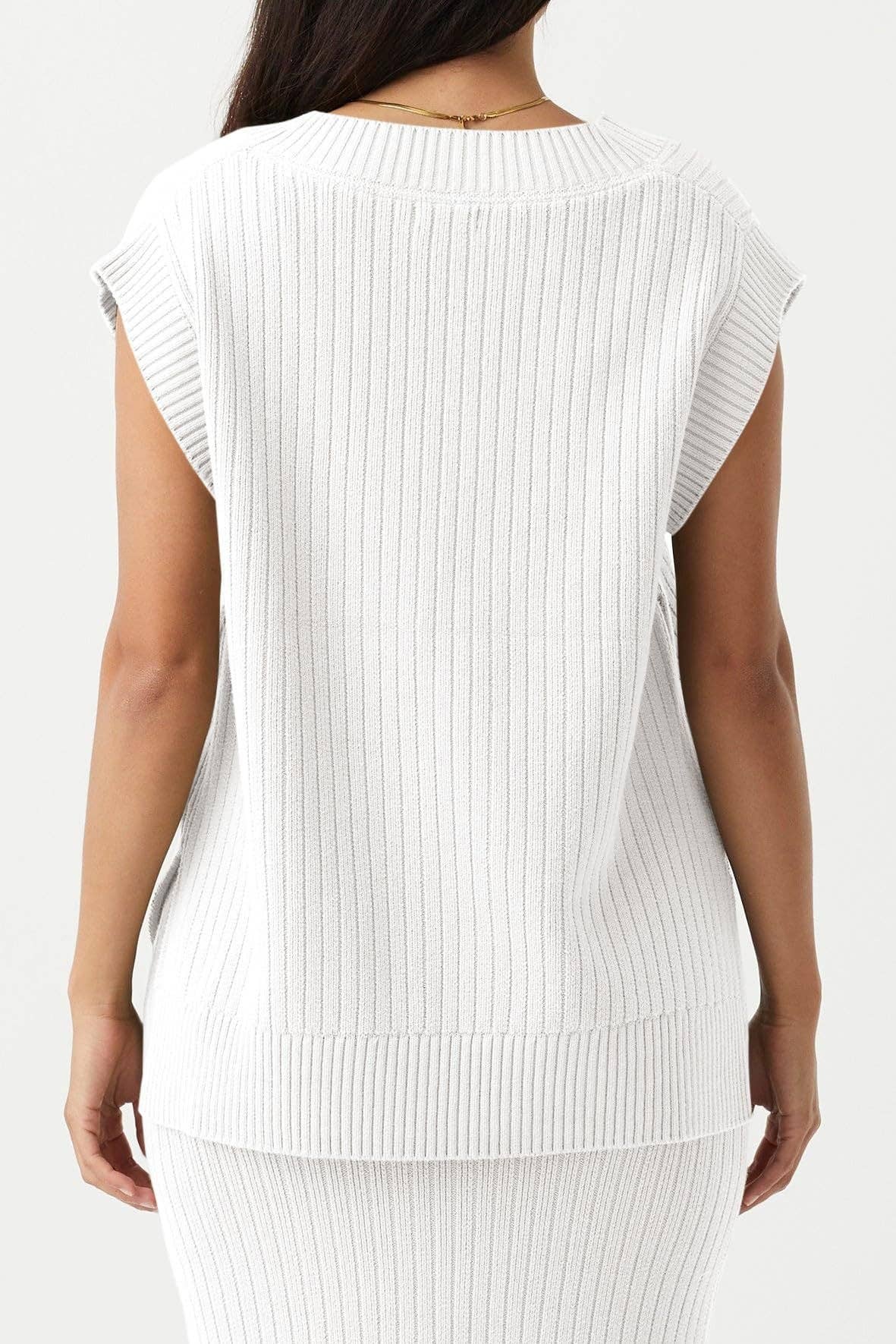 V-neck Sleeveless Sweater
