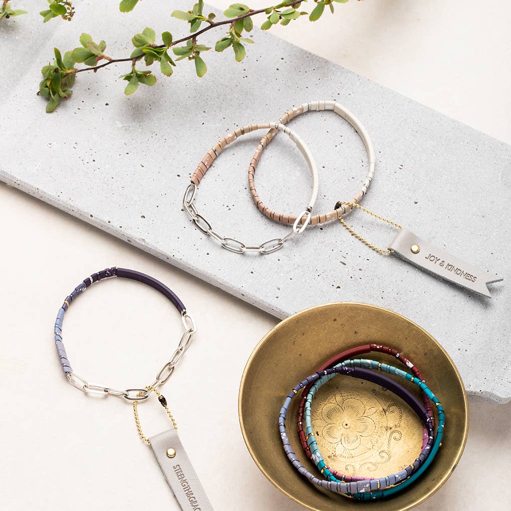 Scout Curated Wears - Good Karma Ombre w/Chain Bracelet - Gratitude Fawn/Gold