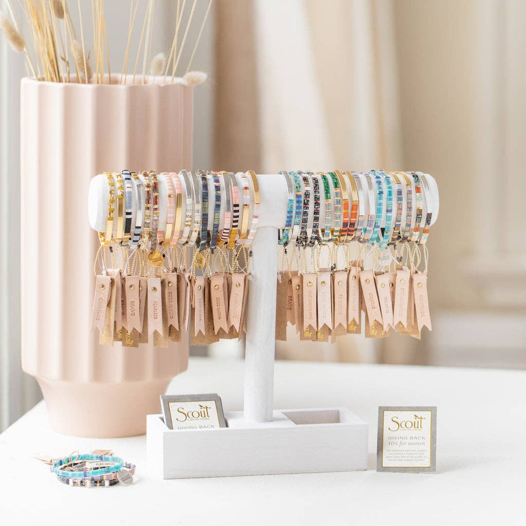Scout Curated Wears - Good Karma Miyuki Bracelet | Be Fierce - Lavender/Gold