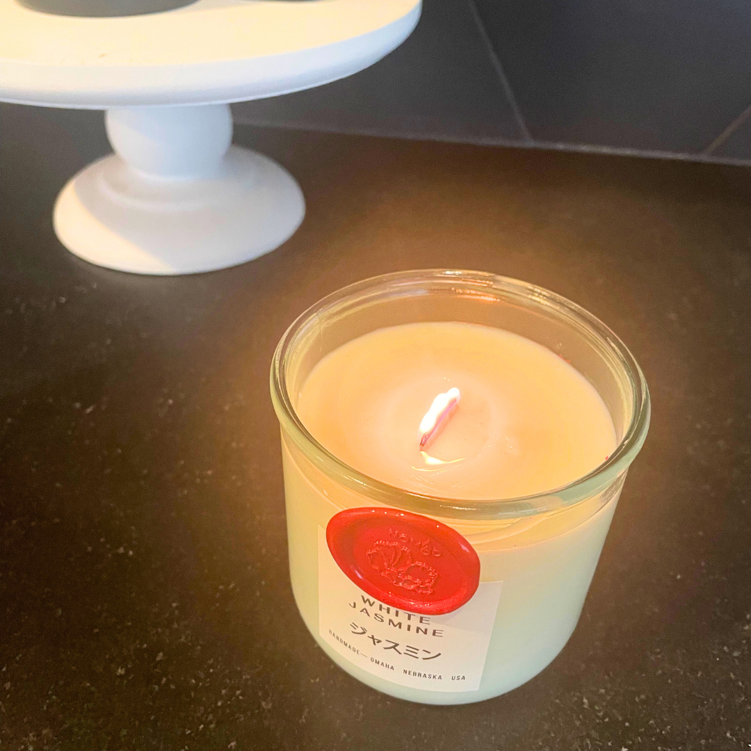Nomad Wax Co. - White Jasmine Niwa Floral Candle - 10oz