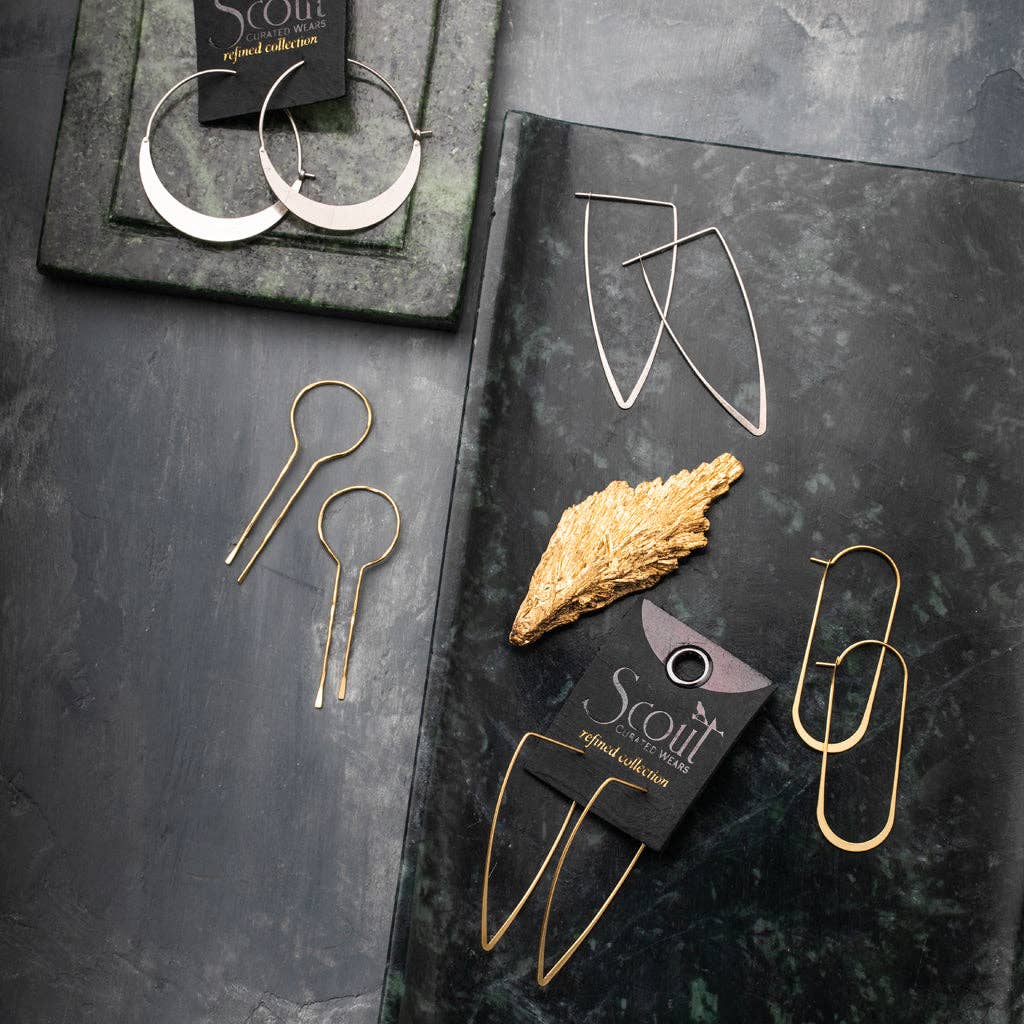 Scout Curated Wears - Refined Earring Collection - Cosmic Oval/Gold Vermeil