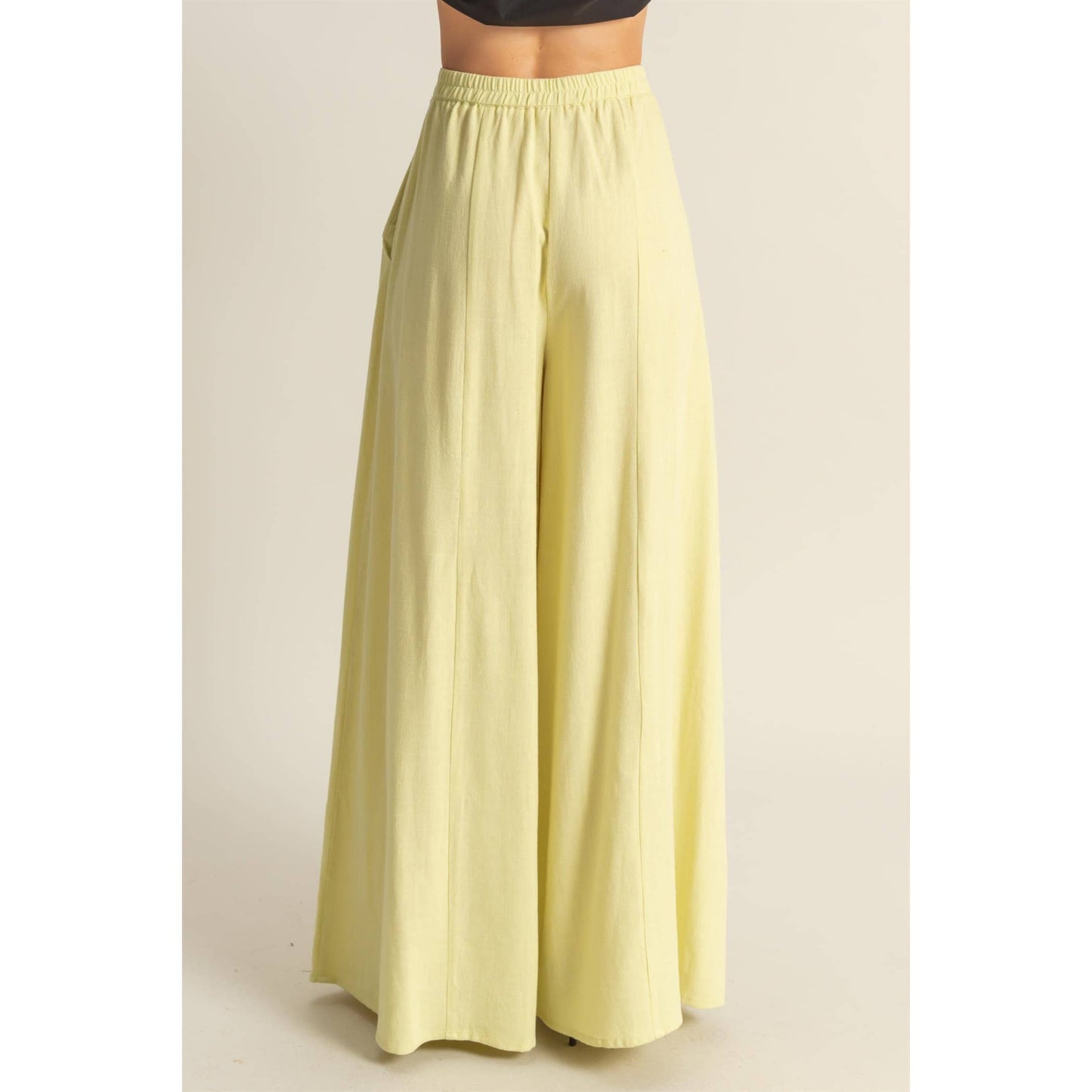 Linen Blend Flowy Pant