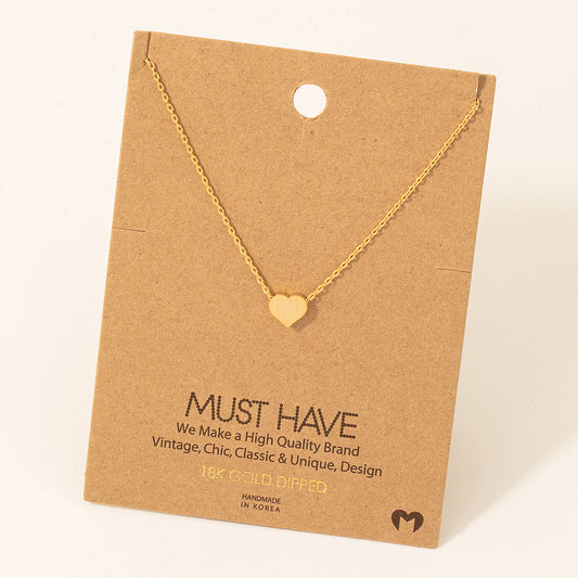 Fame Accessories - Dainty Heart Pendant Necklace