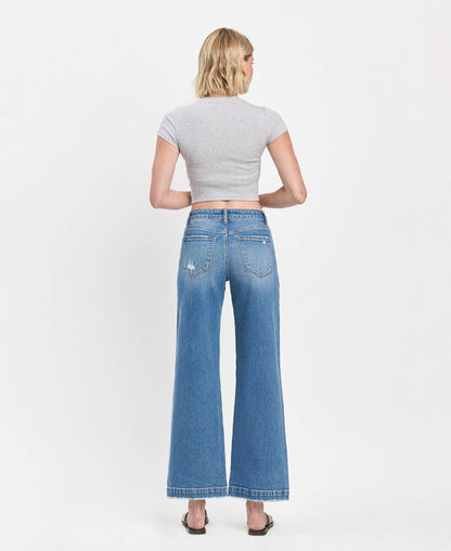 Lovervet by VERVET - HIGH RISE TROUSER WIDE JEANS