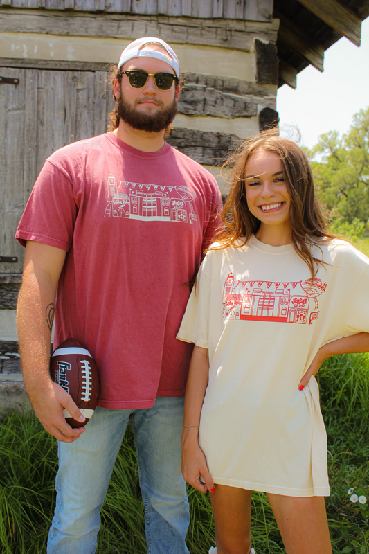 Raine Company - Nebraska Gameday Village Tee Ivory