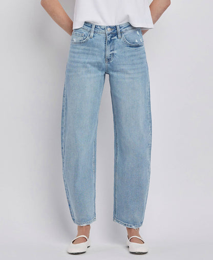 Lovervet by VERVET - HIGH RISE BARREL LEG JEANS
