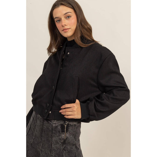 BUTTON-UP BOMBER JACKET