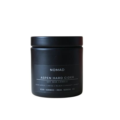 Nomad Wax Co. - Aspen Hard Cider Fall/Winter Candle - 9oz Matte Black