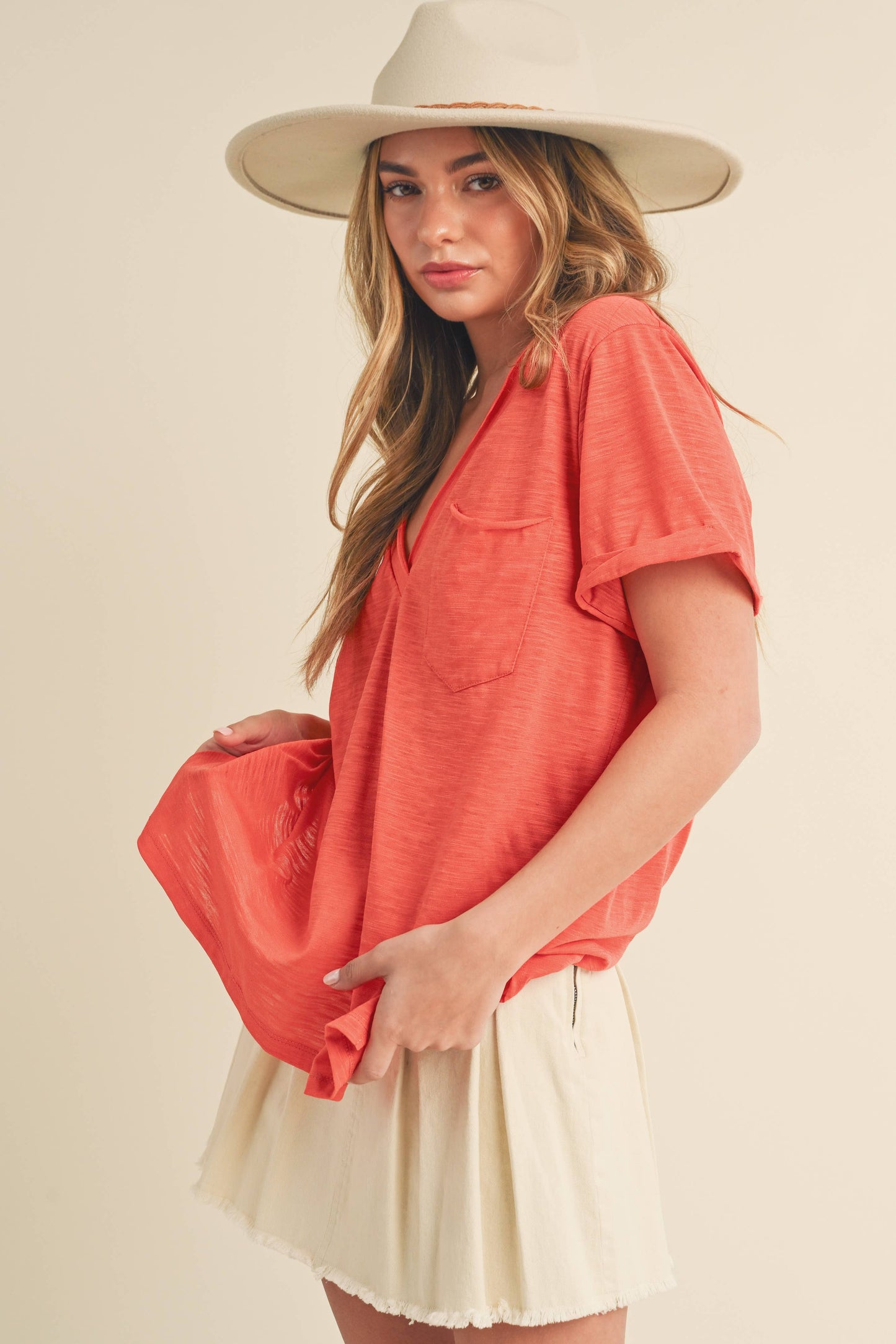 V-Neck Short Sleeve