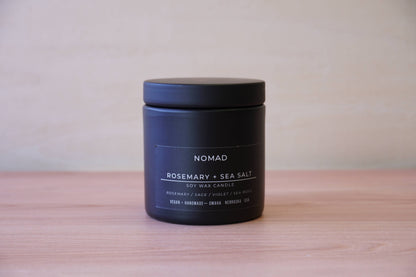 Nomad Wax Co. - Rosemary Sea Salt Noir Spring/Summ Candle - 9oz Matte Black