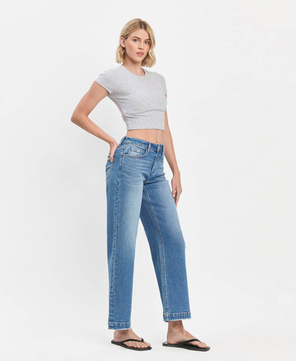Lovervet by VERVET - HIGH RISE TROUSER WIDE JEANS