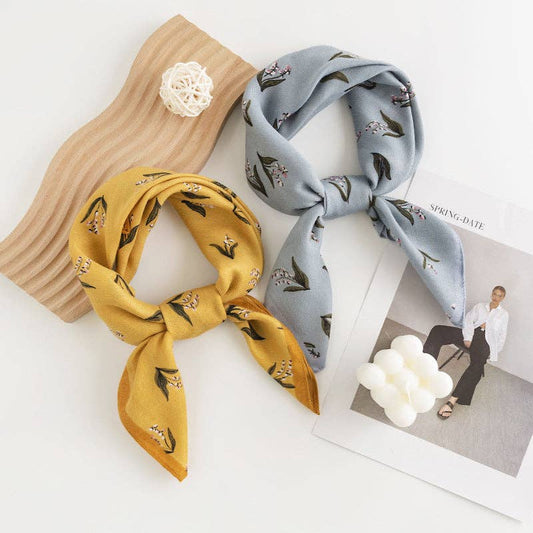Lily of the Valley Print Square Scarf