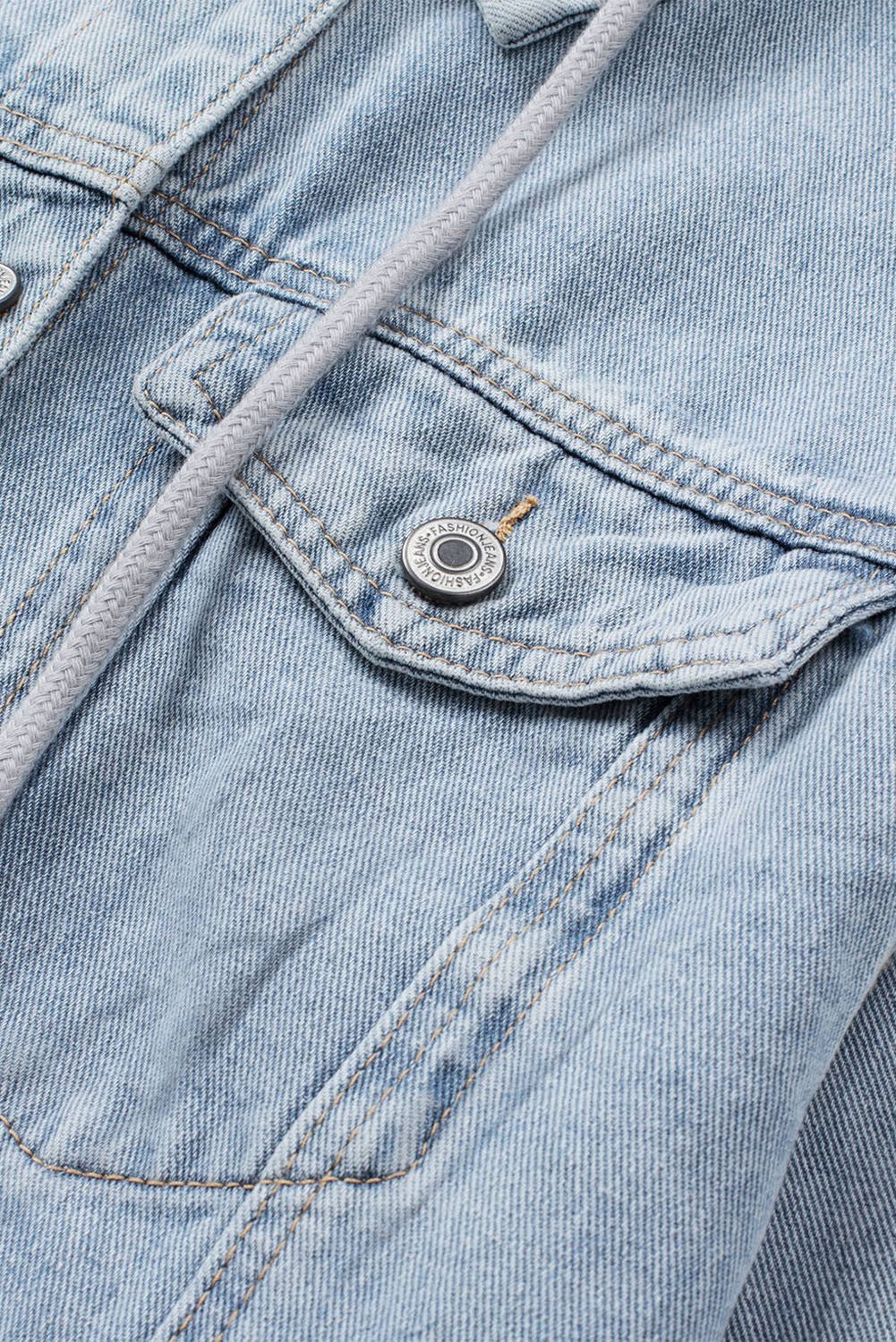 hooded denim jacket