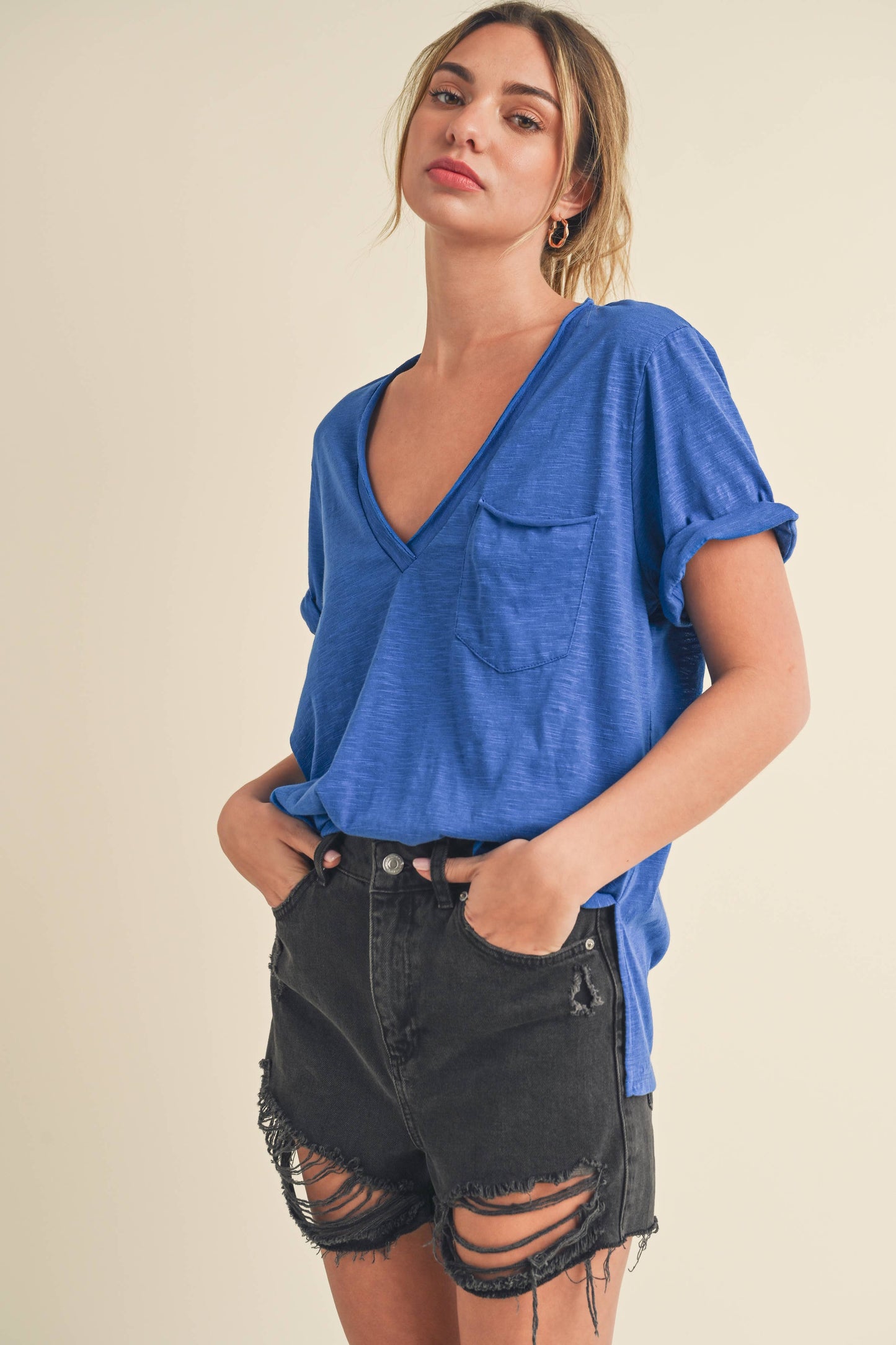 V-Neck Short Sleeve
