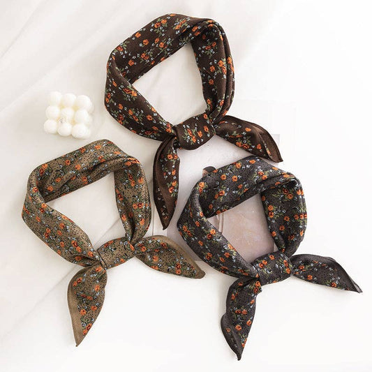 Vintage Floral Square Scarf