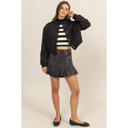 BUTTON-UP BOMBER JACKET