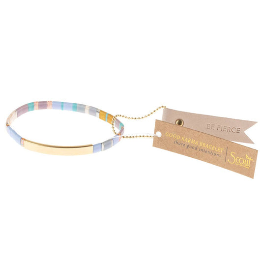 Scout Curated Wears - Good Karma Miyuki Bracelet | Be Fierce - Lavender/Gold