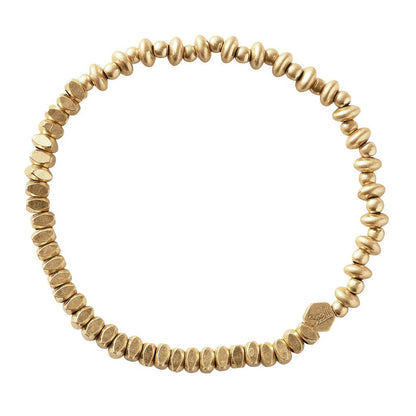 Scout Curated Wears - Mini Metal Stacking Bracelet - Mixed Beads Gold