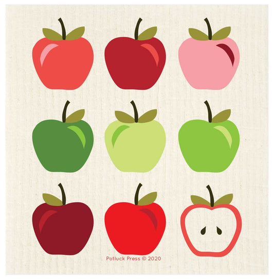Apples Multicolor Swedish Dishcloth