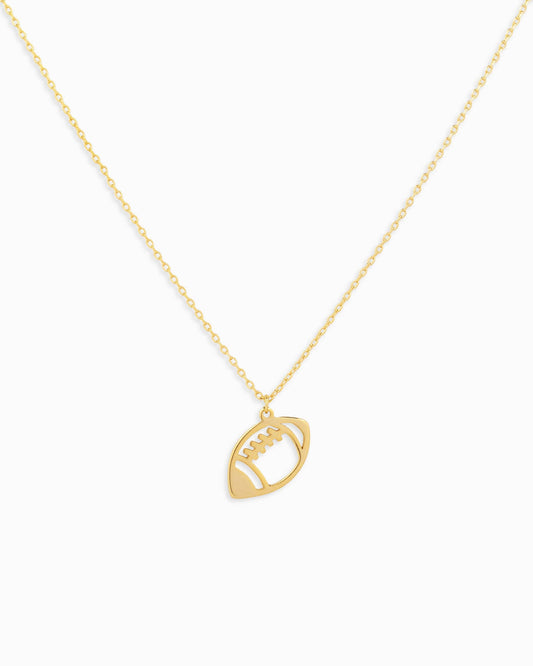 Football Cutout Pendant Necklace