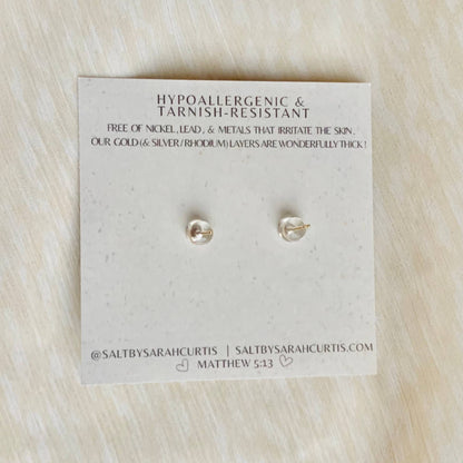 SALT by Sarah Curtis - STAR & MOON STUDS | gold | tiny & dainty stud earrings