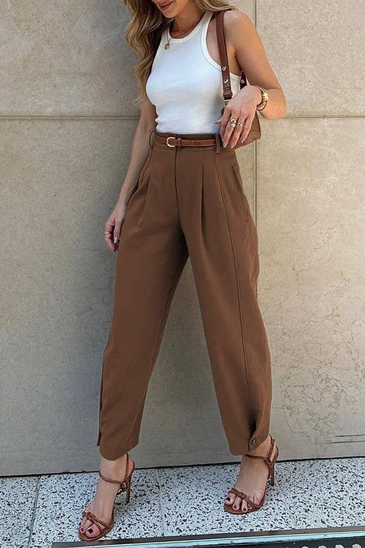High rise trousers