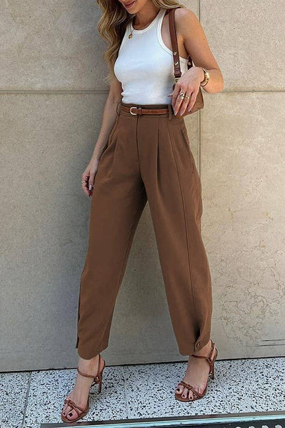 High rise trousers